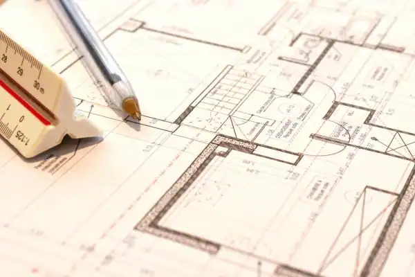 Image of architect Rochester drawings